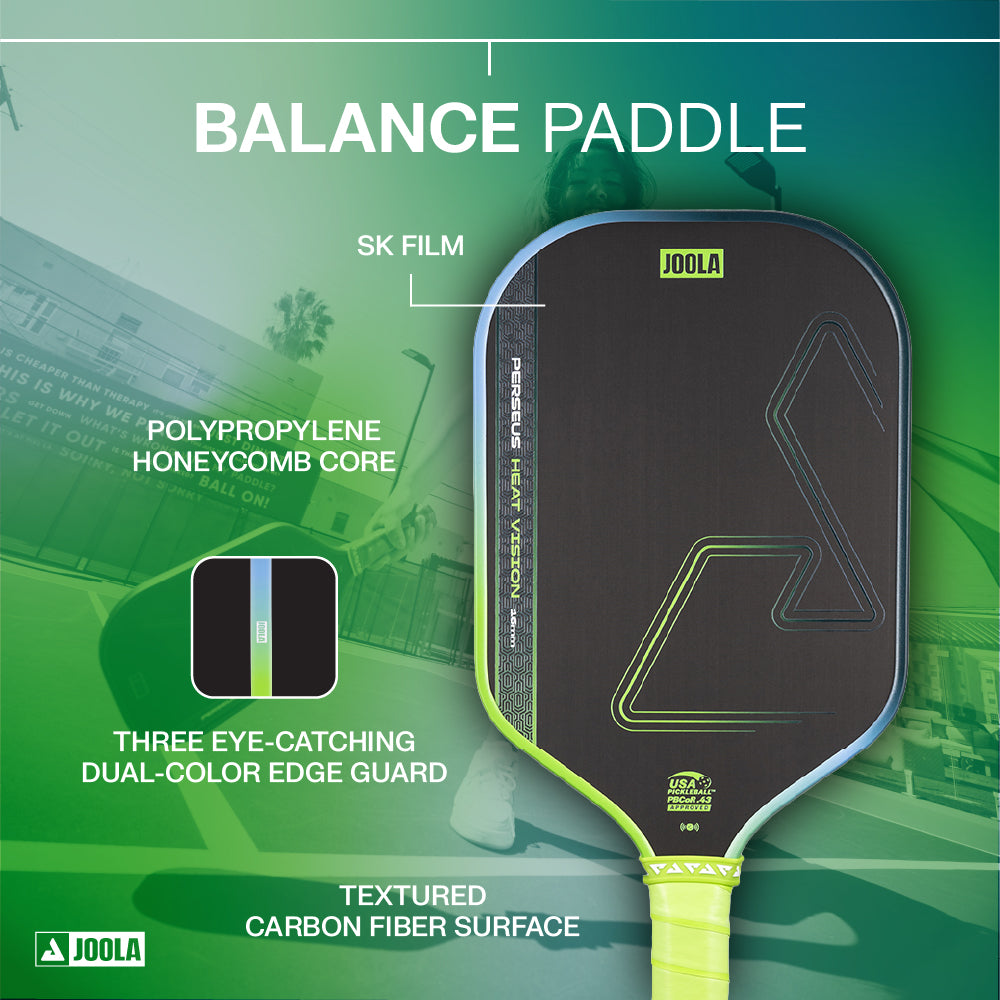 Joola - Perseus Heat Vision 16mm Pickleball Paddle - Surge Green