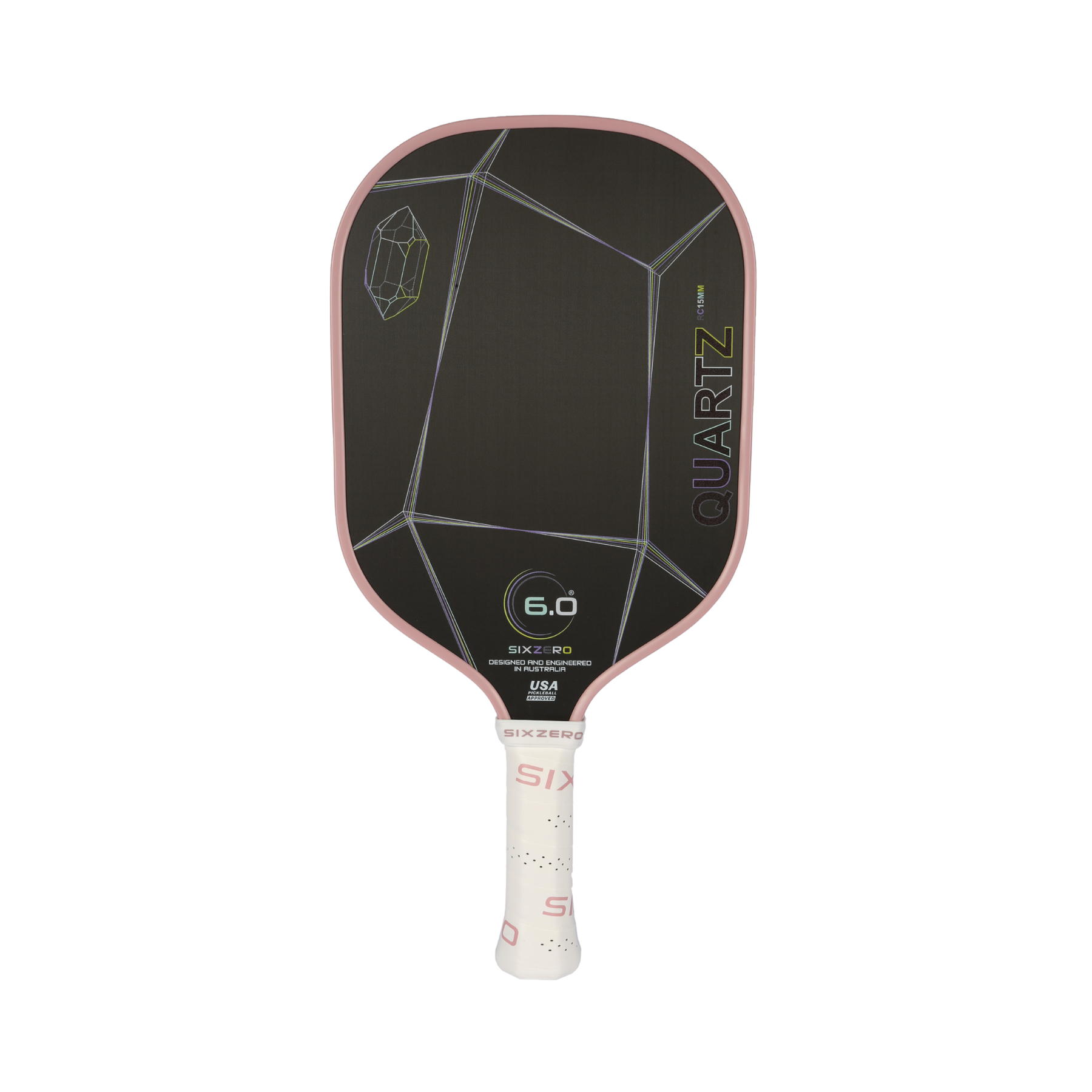 Six Zero - Quartz 15mm Pickleball Paddle - Rose