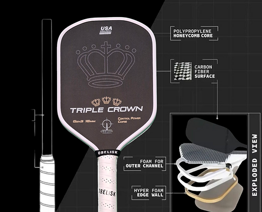 Obelisk Triple Crown Gen 3 Pickleball Paddle