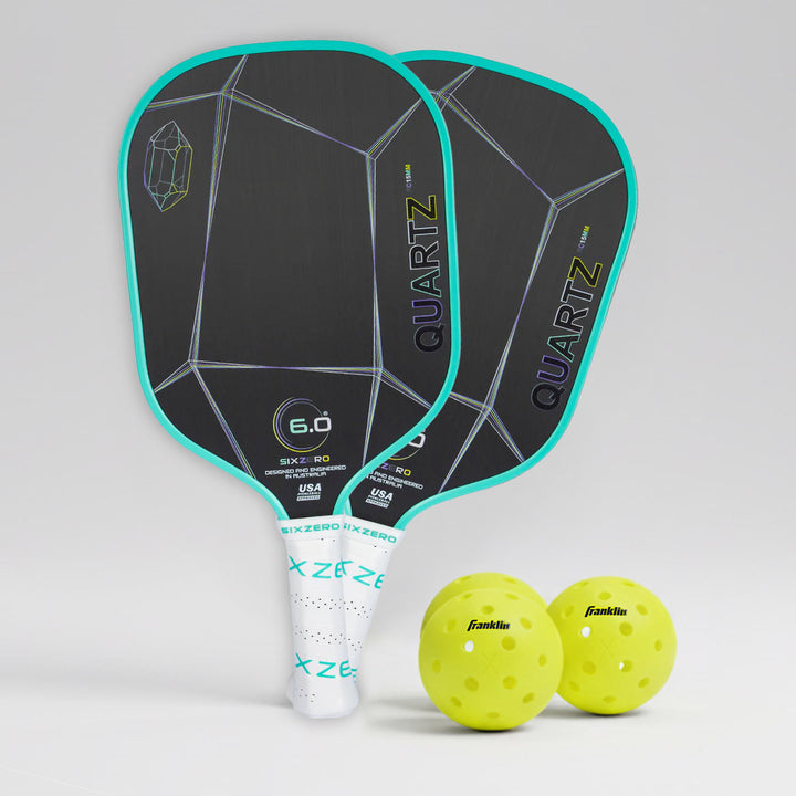 Six Zero Quartz Pickleball Paddle & Ball Bundle - Prasiolite