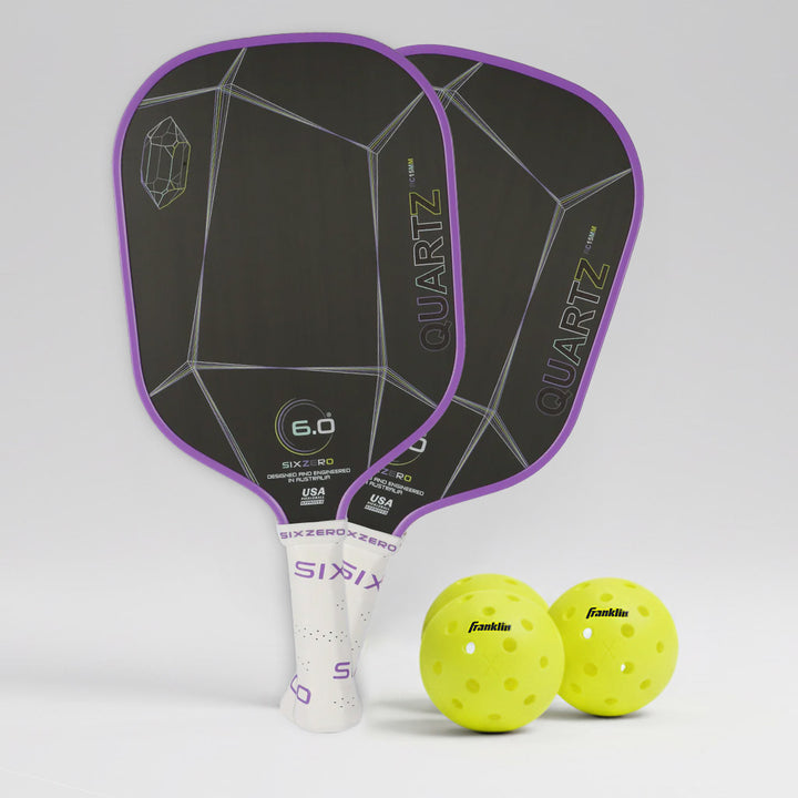 Six Zero Quartz Pickleball Paddle & Ball Bundle - Amethyst